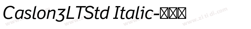 Caslon3LTStd Italic字体转换